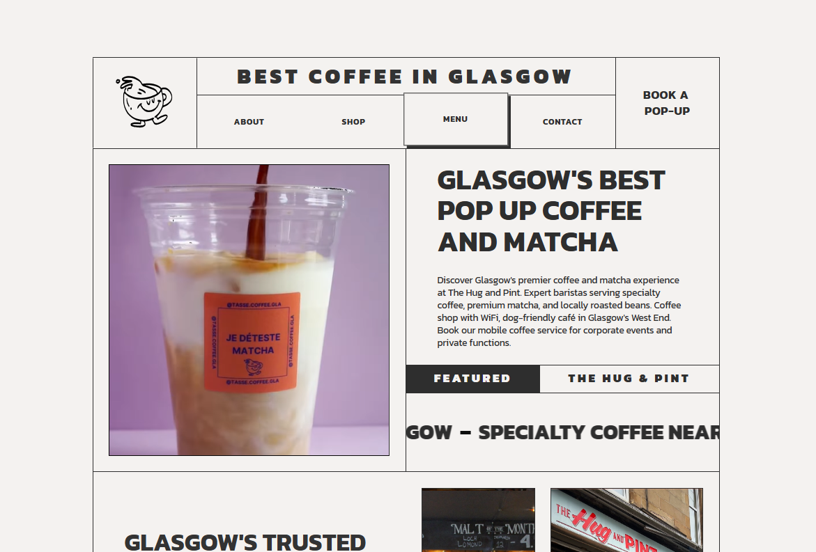 TASSE Coffee - Ecommerce Website Design Scotland